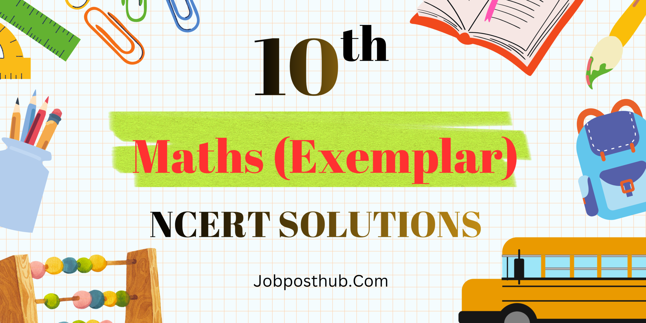 NCERT Exemplar Class 10 Maths Solutions – Chapter-wise PDF Free Download